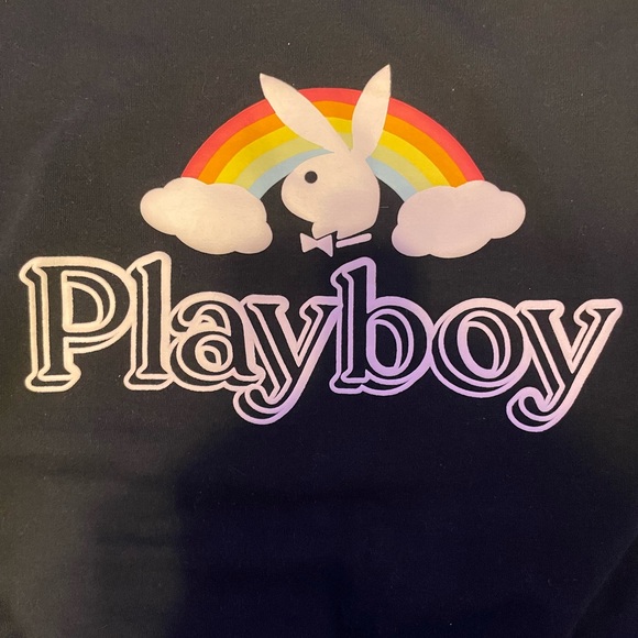 Black Oversized Playboy graphic Crewneck - Picture 6 of 7